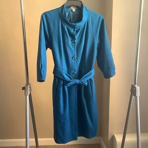 Vintage Era Tulip Coat Feminine Wool Cinched Waist Lined Girly Unique Jacket